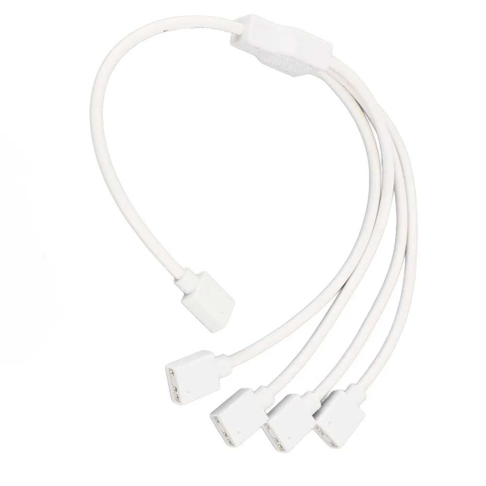 2PCS 1 To 4 Female To Female 5V ARGB Splitter Cable 5V 3 Pin 30cm Length LED Splitter Cable 4 Pin Plugs LED Strip Connector