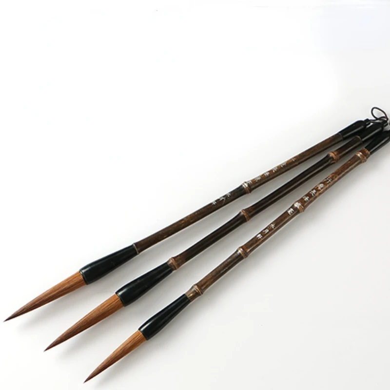 

Wolf Hair Calligraphy Writing Brush Set Long Peak Weasel Hair Brush Ink Painting Watercolor Pen Regular Script Calligraphy Brush