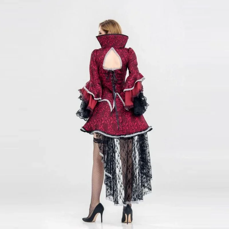 Witch Costume Vampire Queen Sexy Halloween Women's Costume Fancy Dress Masquerade Carnival High Quality Dress