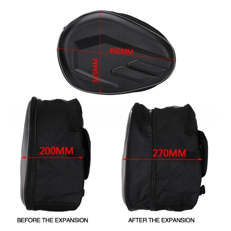 حقيبة جانبية للدراجة النارية حقيبة سرج حقيبة خوذة ثنائية قاطرة ركوب الخيل مقاوم للماء الذيل الخلفي الجانب السفر العالمي #3