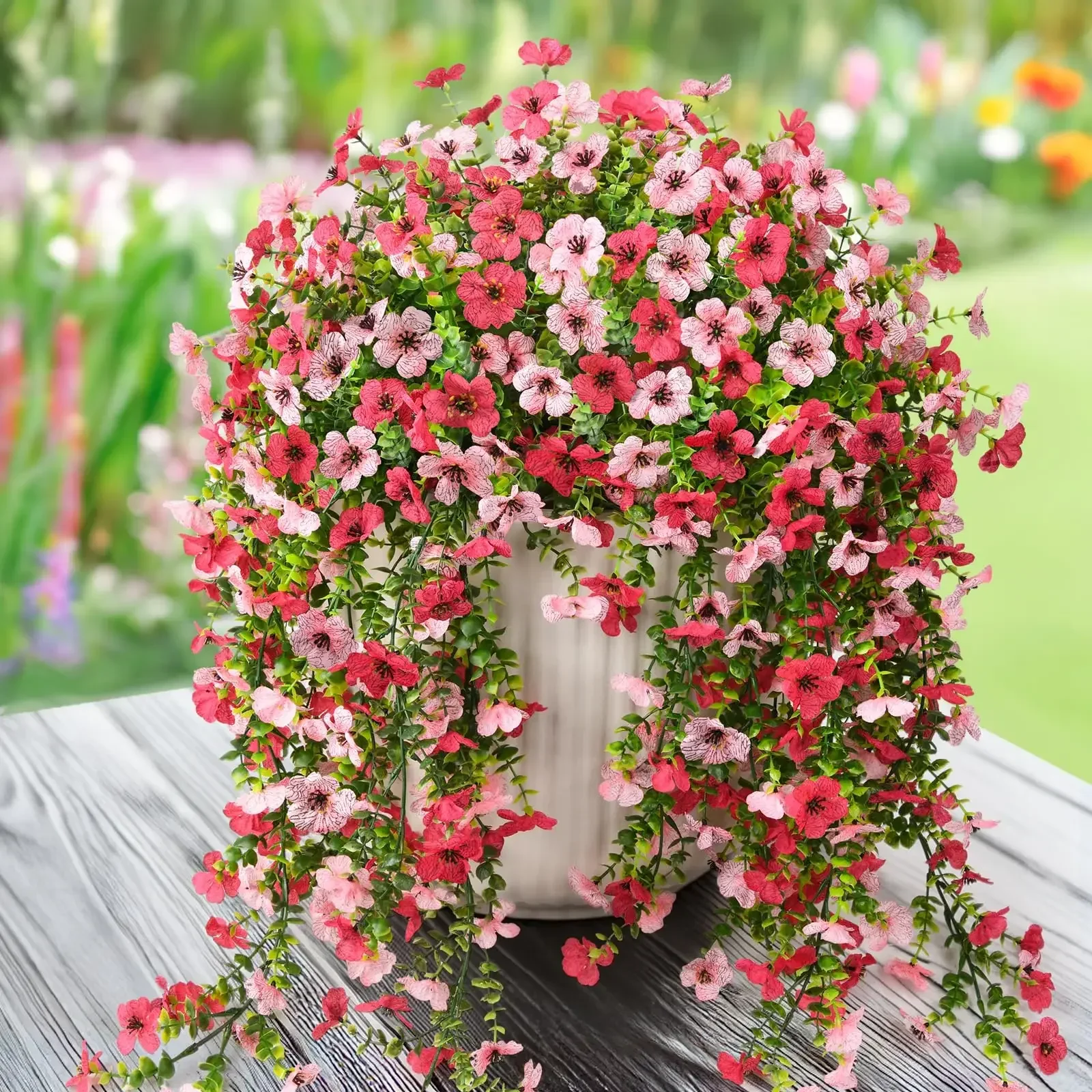 Artificial Flowers Rattan Morning Glories Vines for Outdoor Wedding Wreath Bridal Arch Home Room Yard Festival Decor