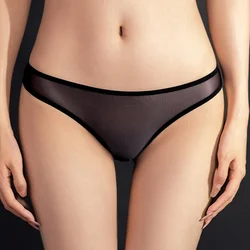 Women's Sexy Panties, Sheer Briefs with Low Rise, See Through Knickers Thongs, Available in White, Black, Skin, Gray