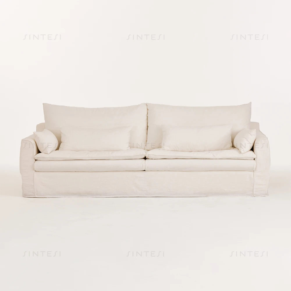 Scandinavian Modern Sectional Sofa Simple Boho Fabric Comfortable Home & Hotel Furniture Modular Set for Living Room