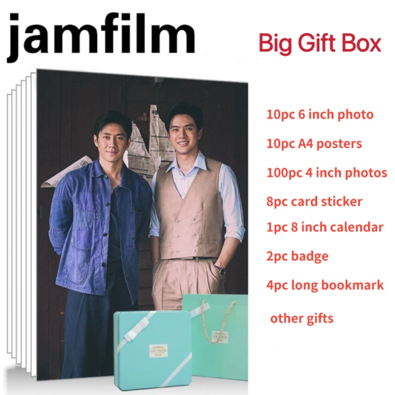 JamFilm HD Poster+Calendar+Bookmark+Card Sticker+Badge+Card Stationary Set, Thai TV Film Thanpat Photos Tin Box Gift Package