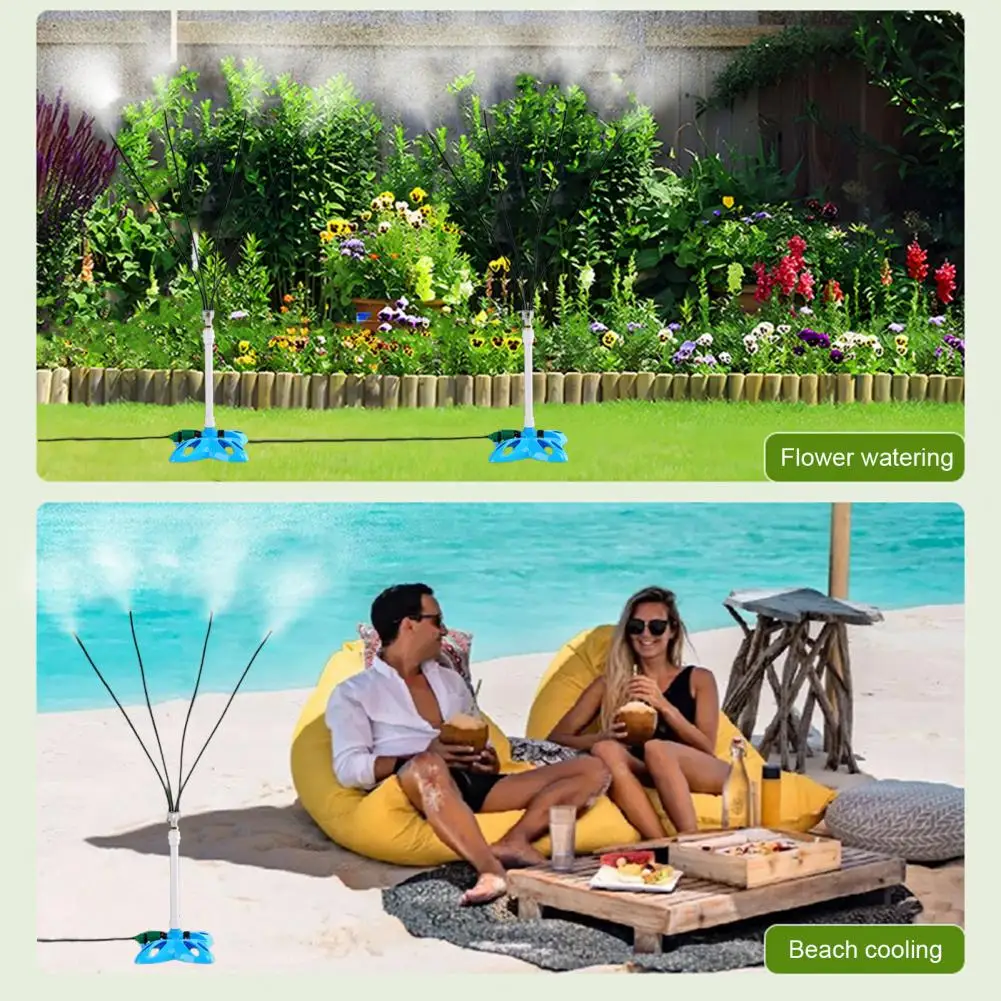Portable Sprinkler System Reliable Misting Solution Portable Outdoor Standing Mist System with Flexible Pipes Water for Backyard
