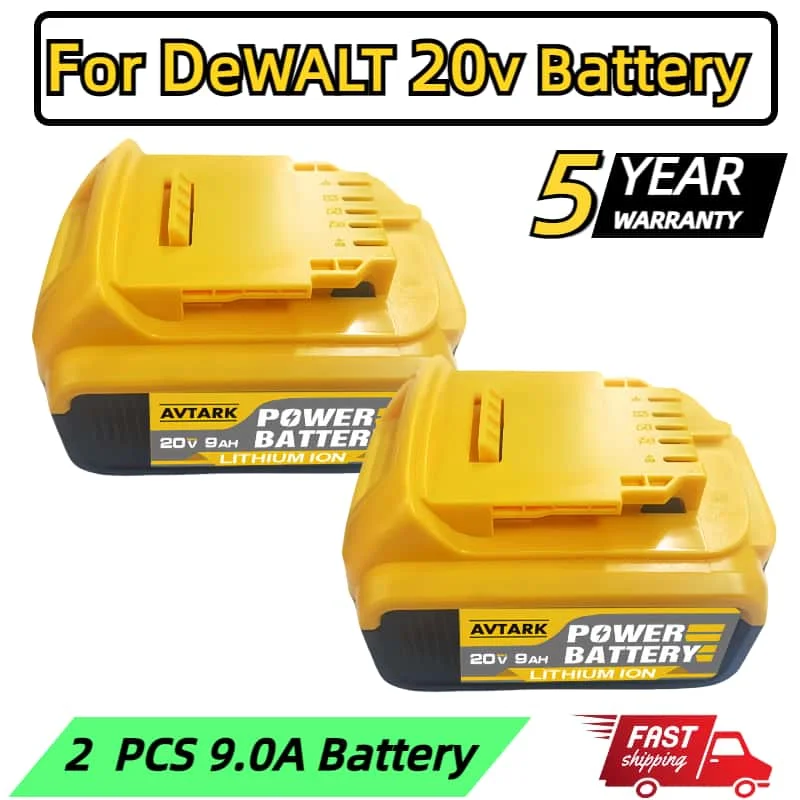 For Dewalt New battery12000mAh DCB200 20V Compatible power Tools 18V rechargeable electric tool Lithium batteries 20V 18Volt