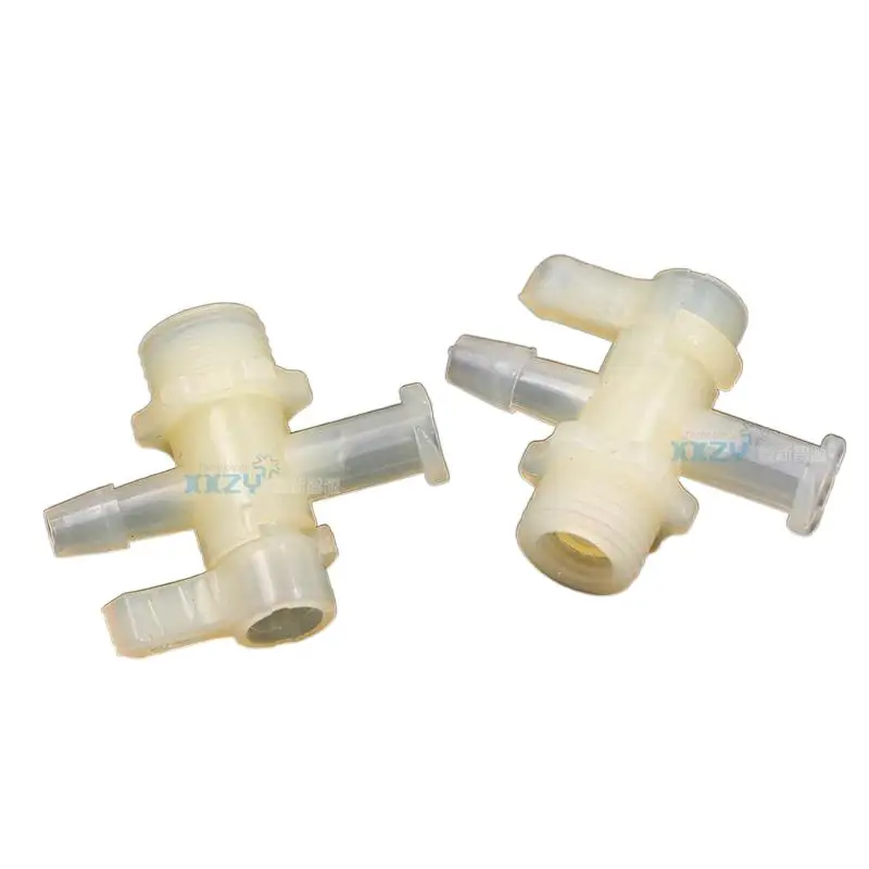 10PCs Inkjet Printer three-way valve with thread Solvent Plastic Valve Switch for UV Flatbed Printer 3 way Valve