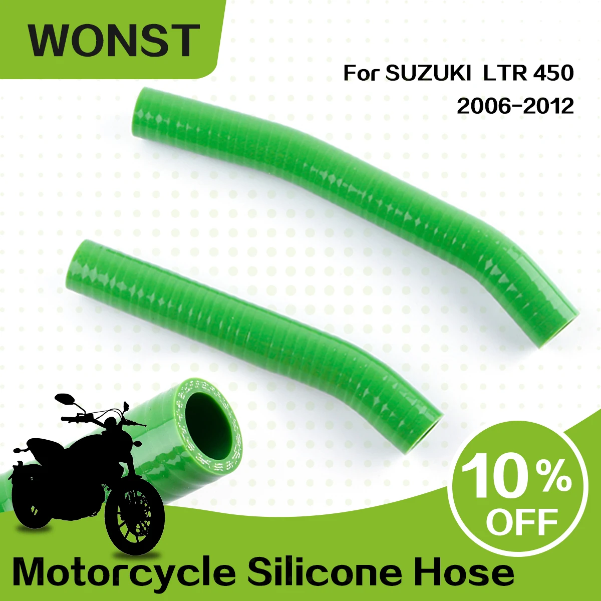 

For 2006-2012 Suzuki LTR450 LTR 450 Silicone Radiator Hose Pipe Tube Kit