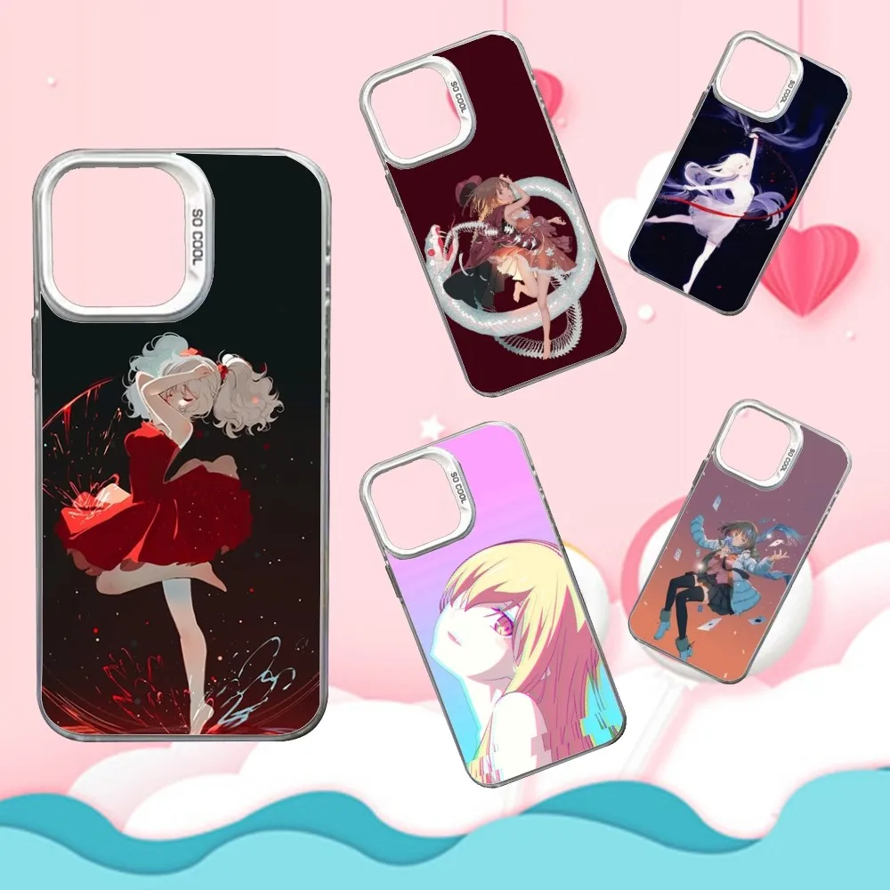 

M-Monogatari Series Phone Case For iPhone 16,15,14,13,12,11,Mini,Pro,SE,MAX White Matte Shockproof Cover