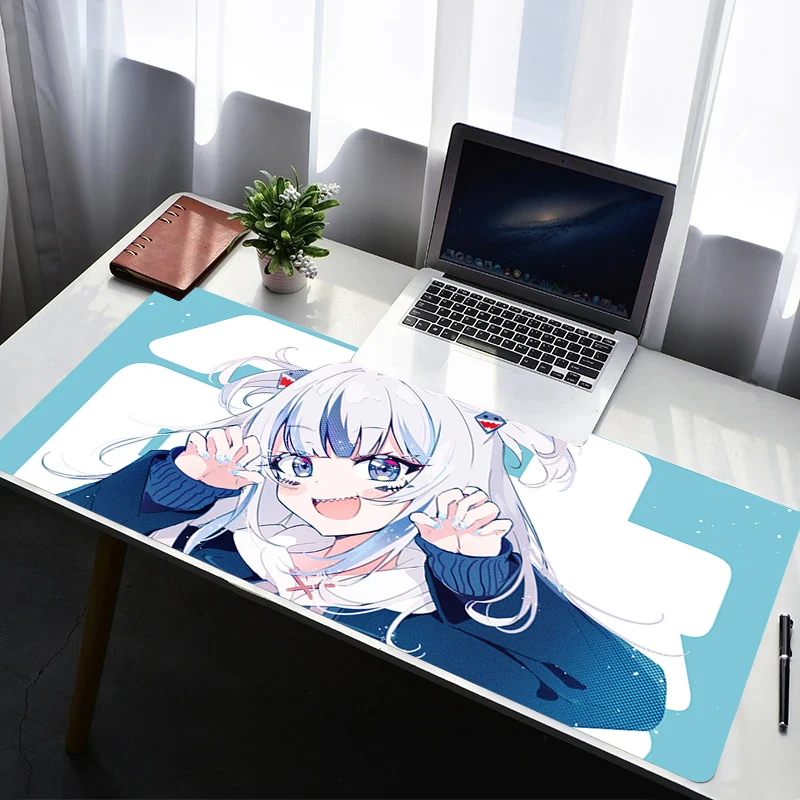 

Mouse Pad Laptop Non Slip Extended Desktop Mouse Mat PC Rubber HD H-hololive Gawr Gura Keyboard Pad Gaming Accessories Mousepad