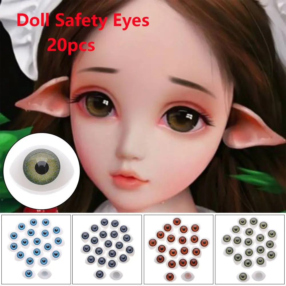 20pcs Funny Plastic Doll Safety Eyes For Animal Toy Puppet Making Dinosaur Eyes DIY Craft Accessories