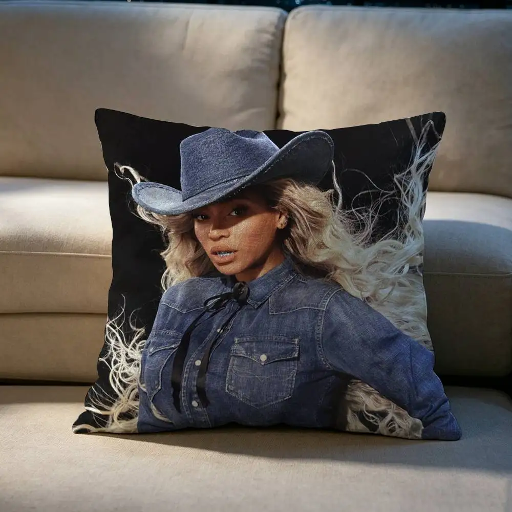 Beyonce Cowboy Double-sided printed pillow cover Solid color minimalist pillowcase, fits all bedroom styles