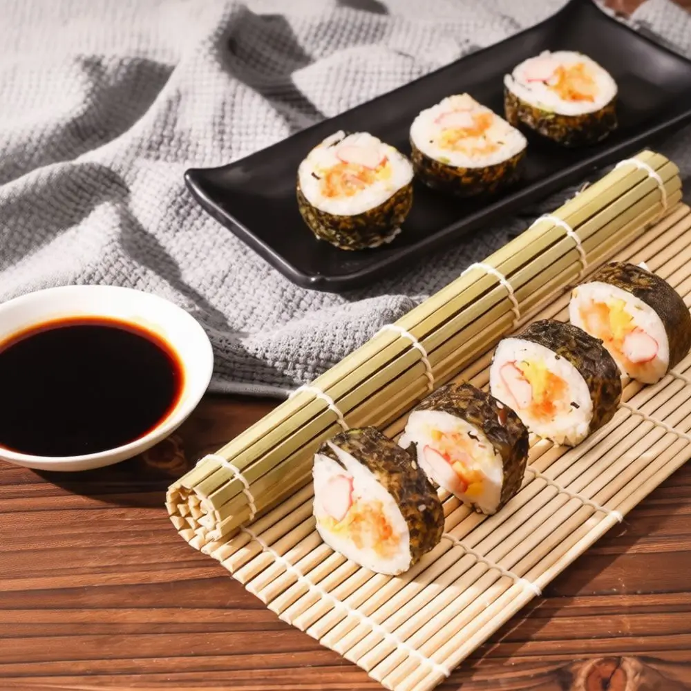 Non Stick Bamboo Sushi Rolling Mat Practical Kitchen Tool For Forming Shaped Sushi Rolls And Seaweed Rice Wraps Daily Use