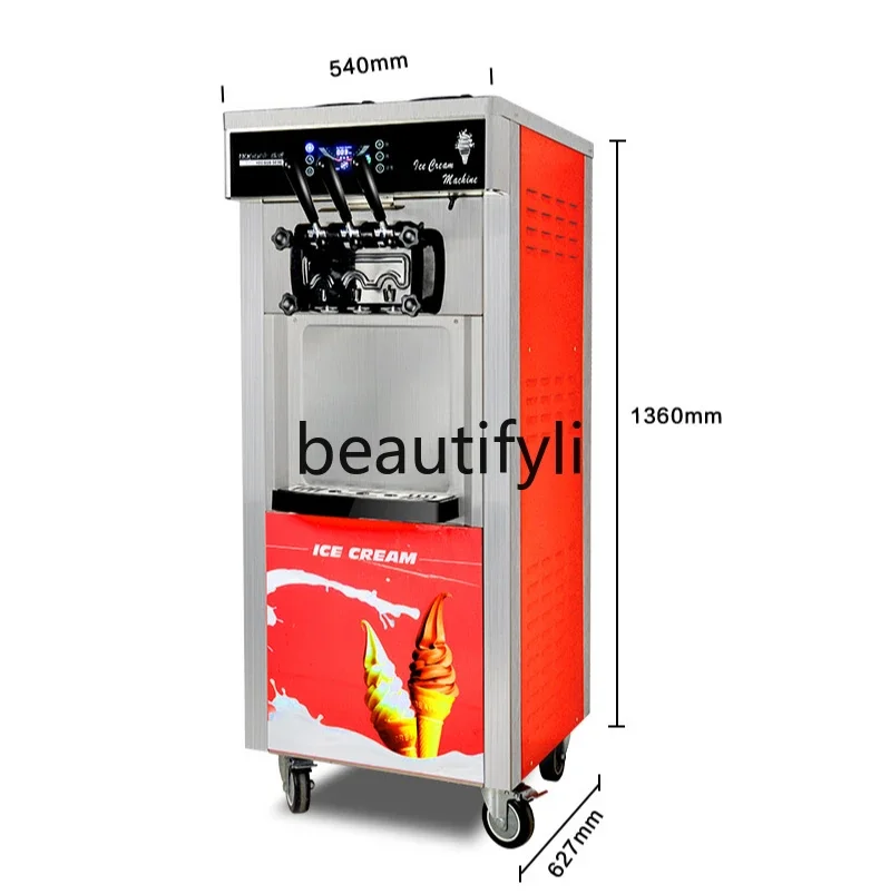 Commercial Ice Cream Machine Vertical Automatic Sundae Desktop Small Soft Ice Cream Machine