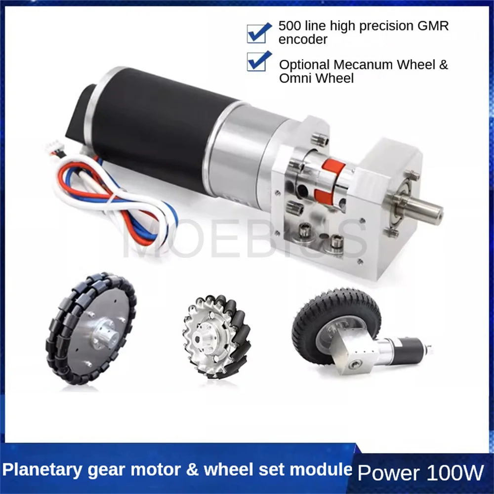 module-de-roue-de-chassis-de-voiture-robot-big-load-md60-roue-omnidirectionnelle-mecanum-encodeur-gmr-haute-precision-moteur-a-engrenages-planetaires