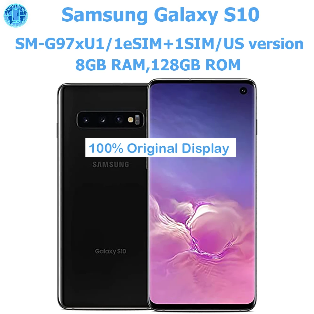 Samsung Galaxy S10 4G Smart Android Phone 6.1-inch 8GB RAM 128GB ROM US Version Samsung Phone 16MP 3400mAh Original Unlock