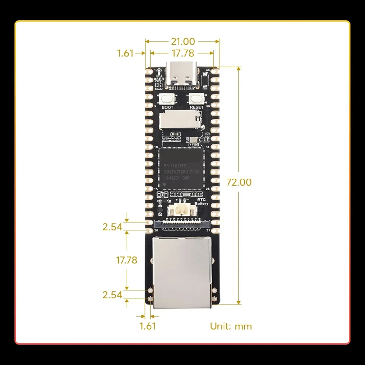 For Luckfox Pico Pro Linux RV1106 Rockchip AI Board ARM Cortex-A7/RISC-V for Raspberry Pi Pico(B)