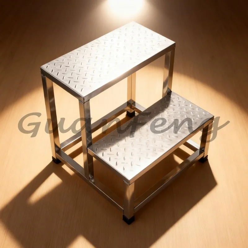 Stainless Steel Step Ladder, Simple Personalized Industrial Ladder for Workshop Facility