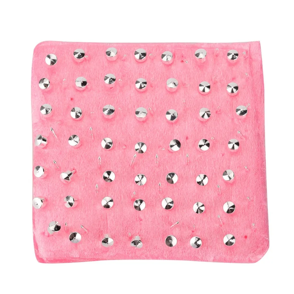 98pcs Professional Silver Color Metal Ear Stud Cap Style Metal Material Earnuts Piercing Tool Earrings Jewelry Body Piercing