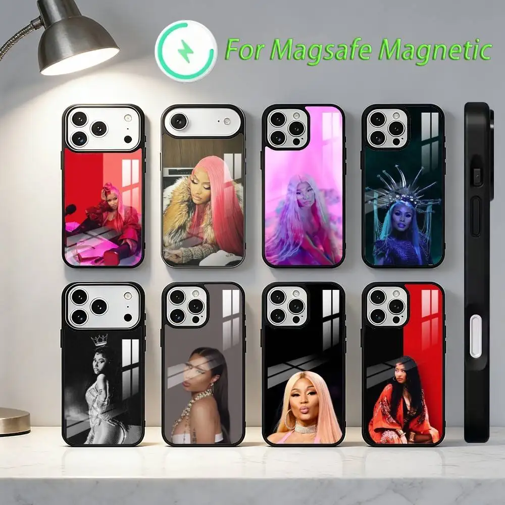 

N-Nicki Singer M-Minaj Rapper Phone Case For iPhone 17,16,15,14,13,12,11,Plus,Pro,Max Magsafe Magnetic Wireless Charging