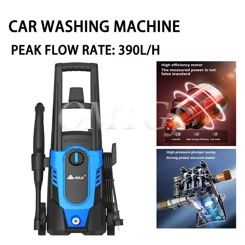 

105Bar/1400W High Pressure Cleaner Portable IPX5 Waterproof for Auto Home Garden Cleaning Household Car Washing Machine 220V
