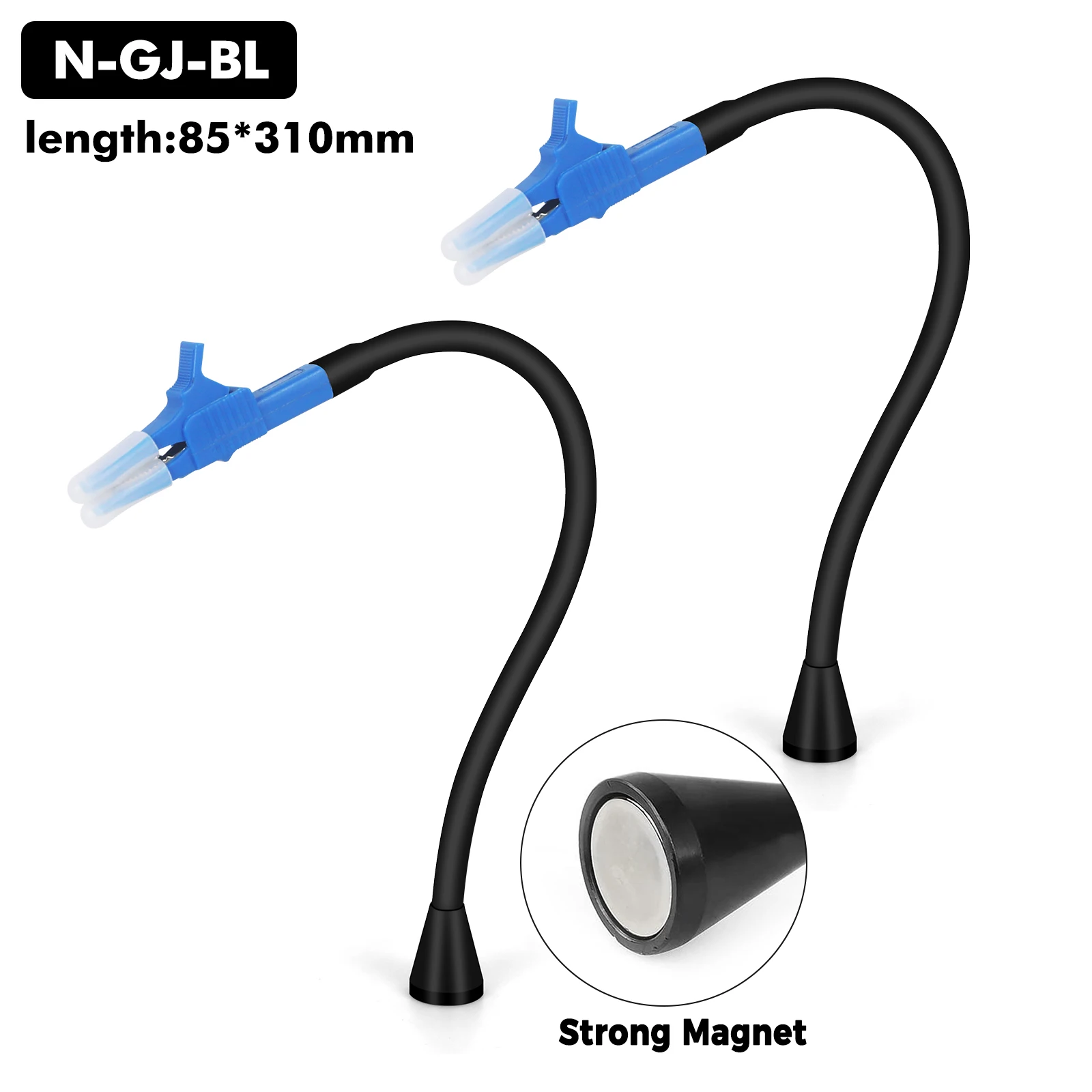 

NEWACALOX Magnetic Helping Hands Third Hand Soldering Tool PCB Holder 2 Pieces Flexible Gooseneck Metal Arms for Crafts