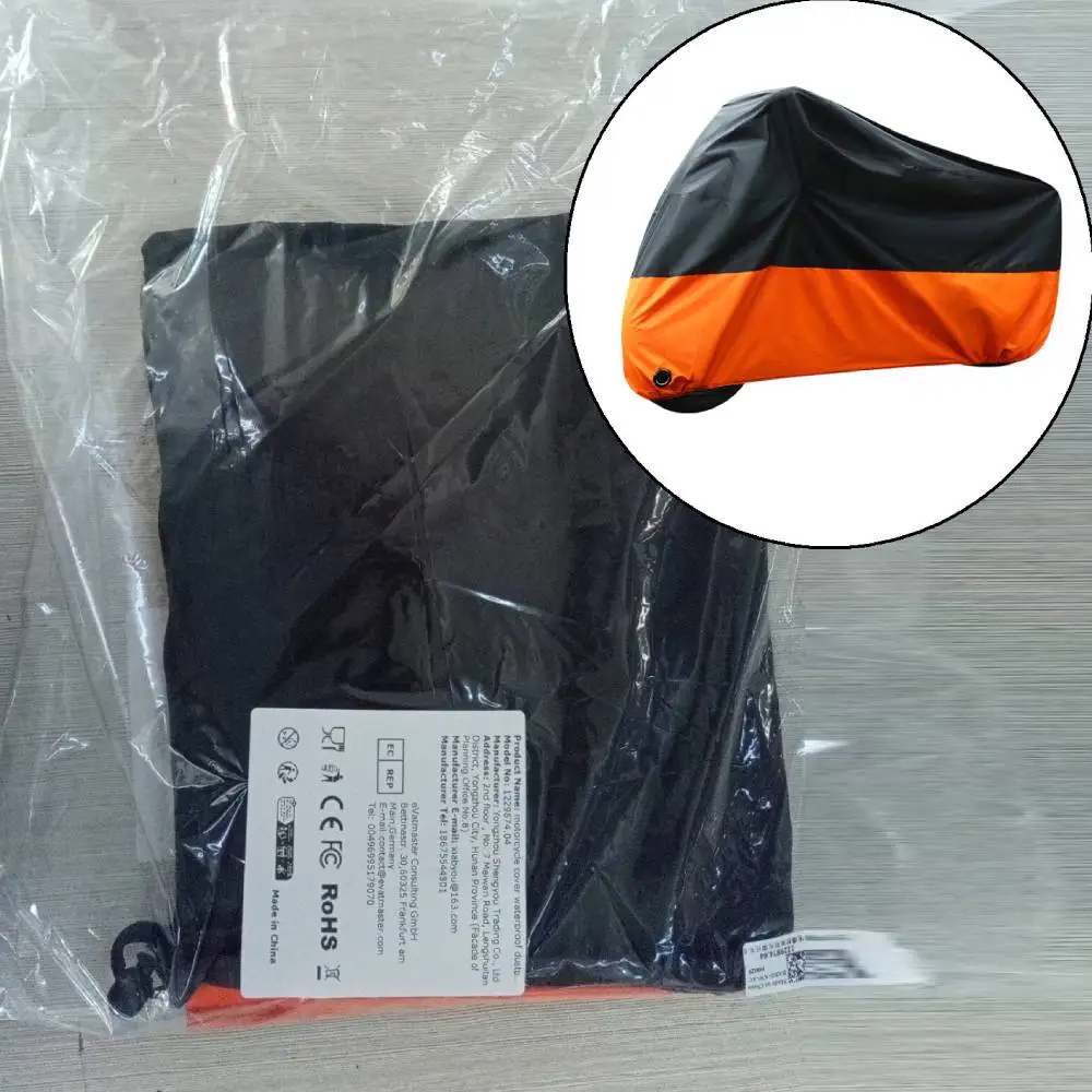 Motorcycle Cover Waterproof  Bike Scooter Rain Cover Wear-Resistant Fabric Motorbike Cover for All Season