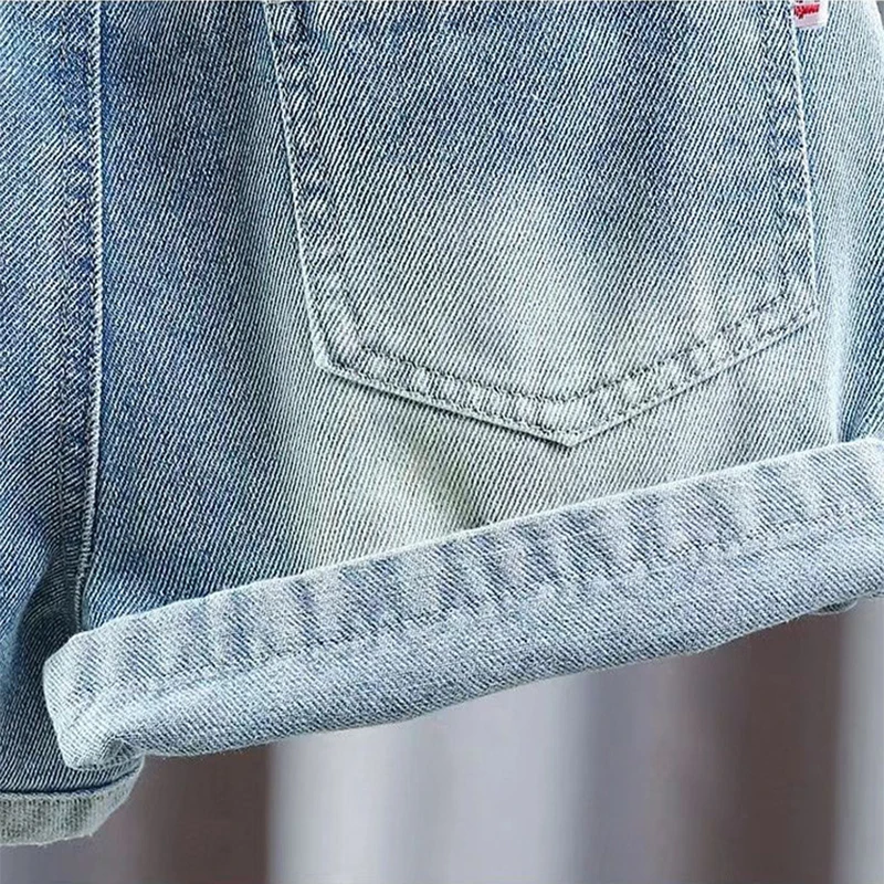 2026 Sommer Mädchen Shorts Jeans Mode Stickerei Lose Kurze Denim-Hosen für 3-12 Jahre Kinderkleidung Kinder Outdoor-Hosen – Detail 8
