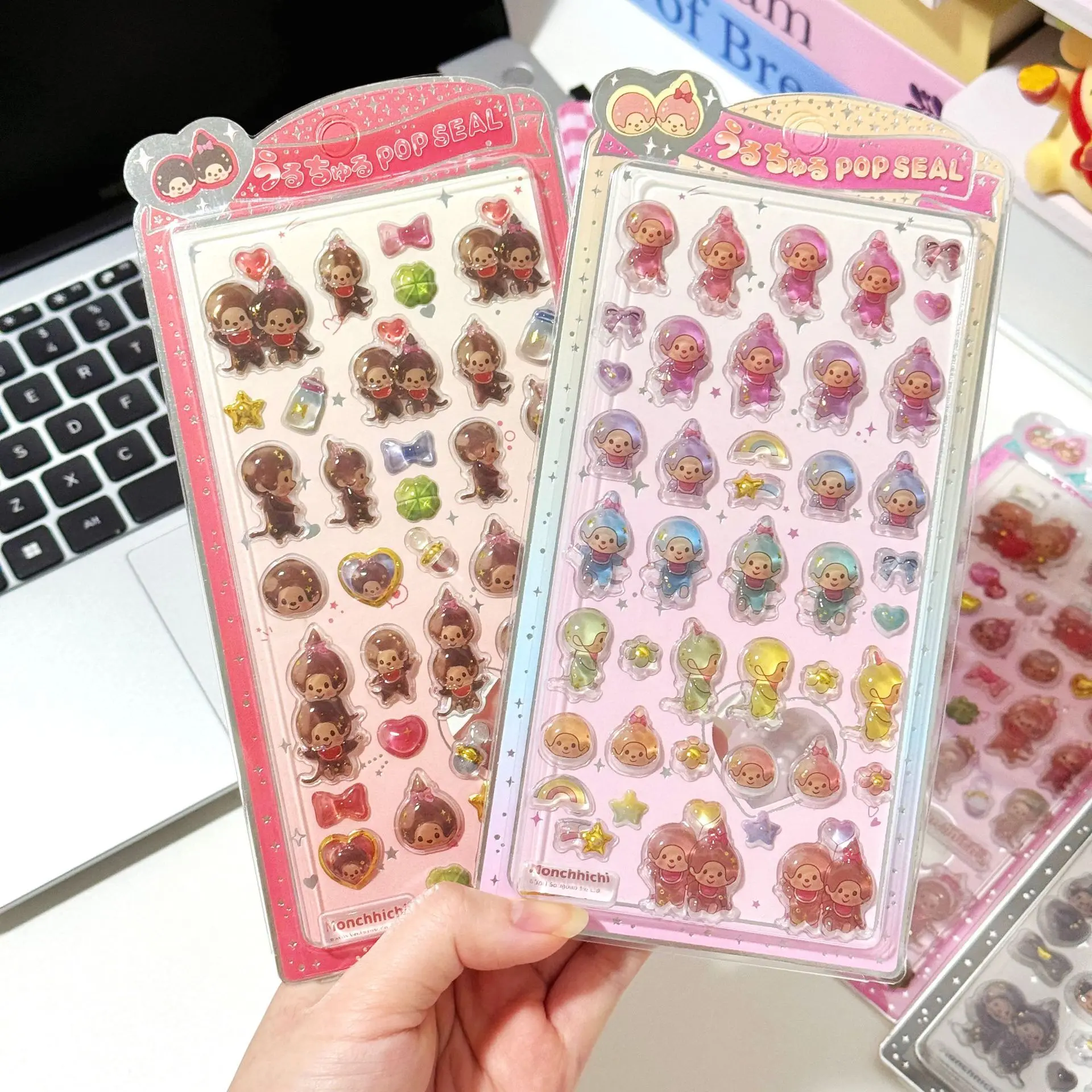 

Meng Qiqi 3d Stereo Stickers Embossed Girls And Children Cartoon Animal Mobile Phone Shell Decoration Solid Stickers