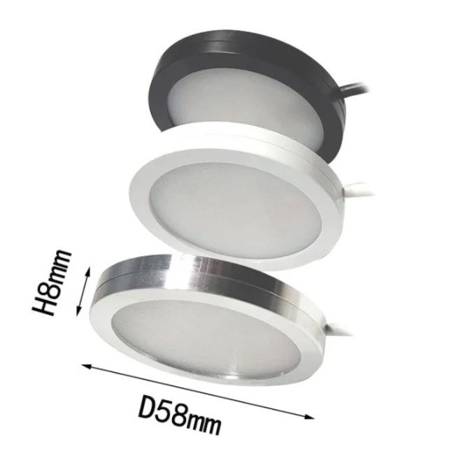 

Dimmable LED Spot Light 3W 12V Surface Mounted Mini Interior Spotlights for Camper Van Caravan Motorhome Boat Cabinet Puck Lamp