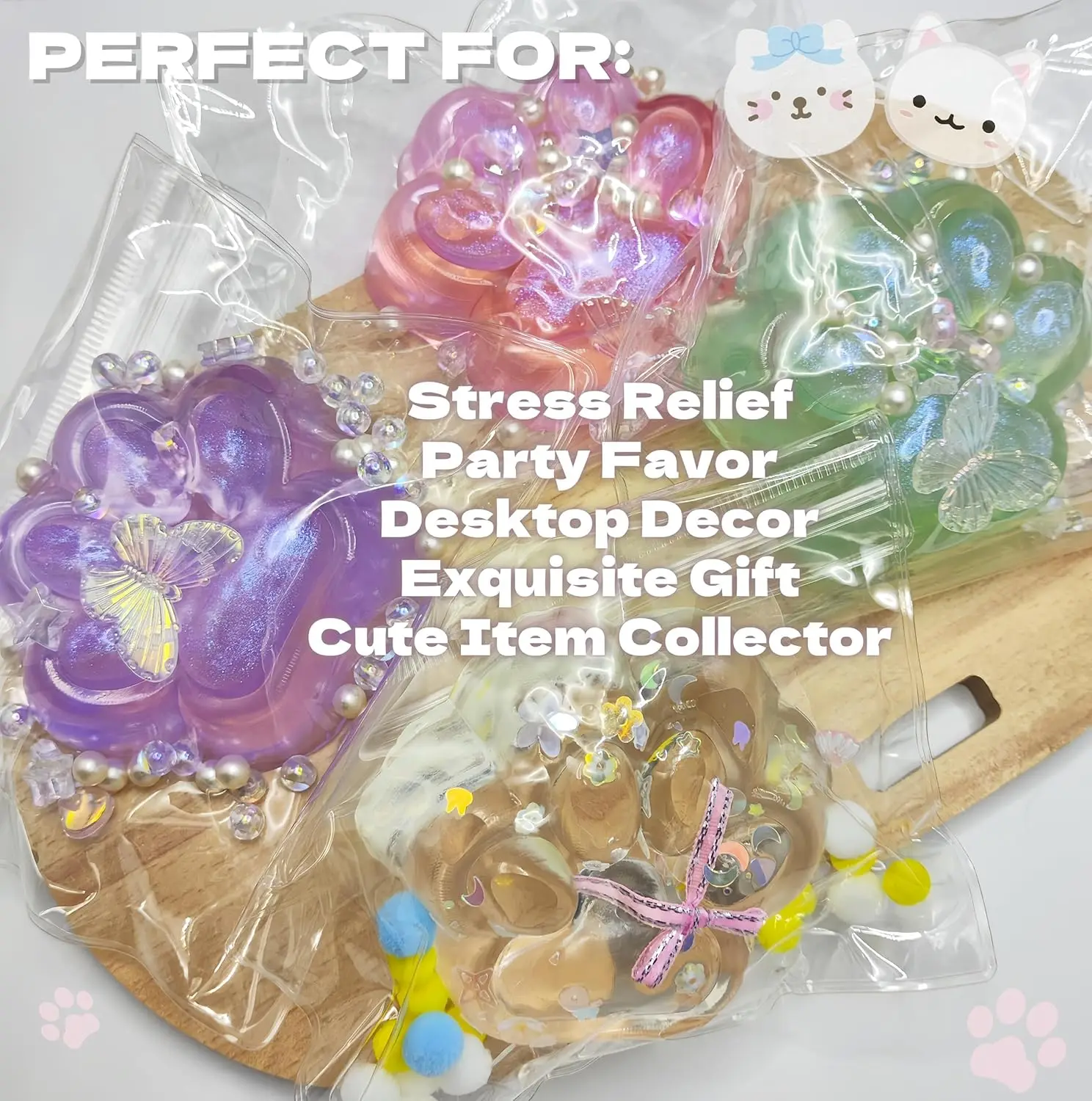 لعبة الضغط على مخلب القطط، ألعاب الضغط اللامعة اللطيفة لتخفيف التوتر والاسترخاء مناسبة للبالغين