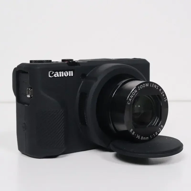 For Canon G7X Mark III G7X3 Camera Bag Accessories Camera Silicone Cover Soft Protective Skin Case with Lens Cap Vlog