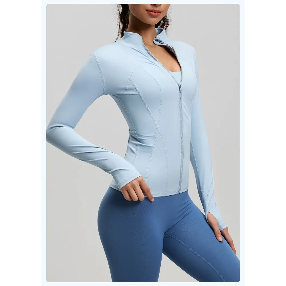 

Slim Fit Workout Top for Women | Long Sleeve Training Running Yoga Shirt & Versatile Athletic Jacket