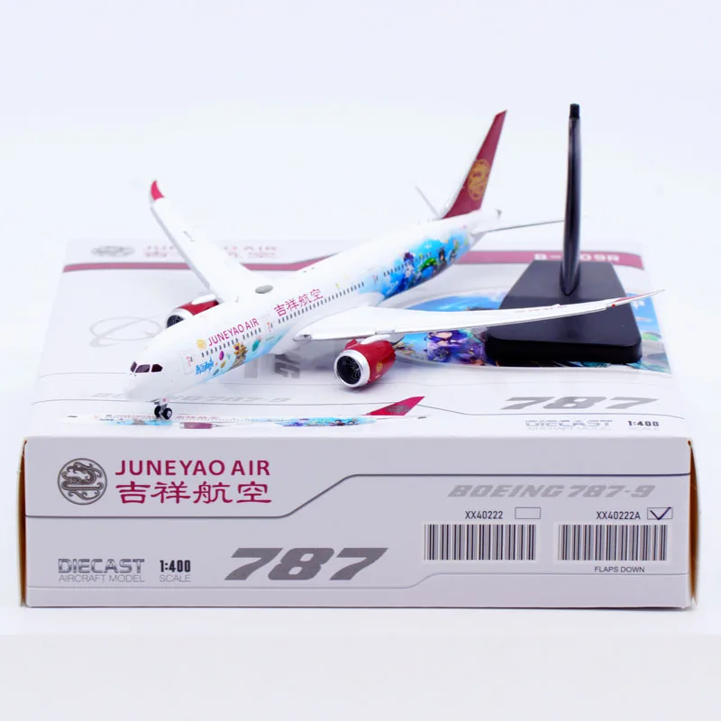 XX40222A Коллекционный самолет из сплава в подарок JC Wings 1:400 Juneyao Airlines Boeing B787-9 Литая под давлением модель самолета B-209R с клапанами вниз