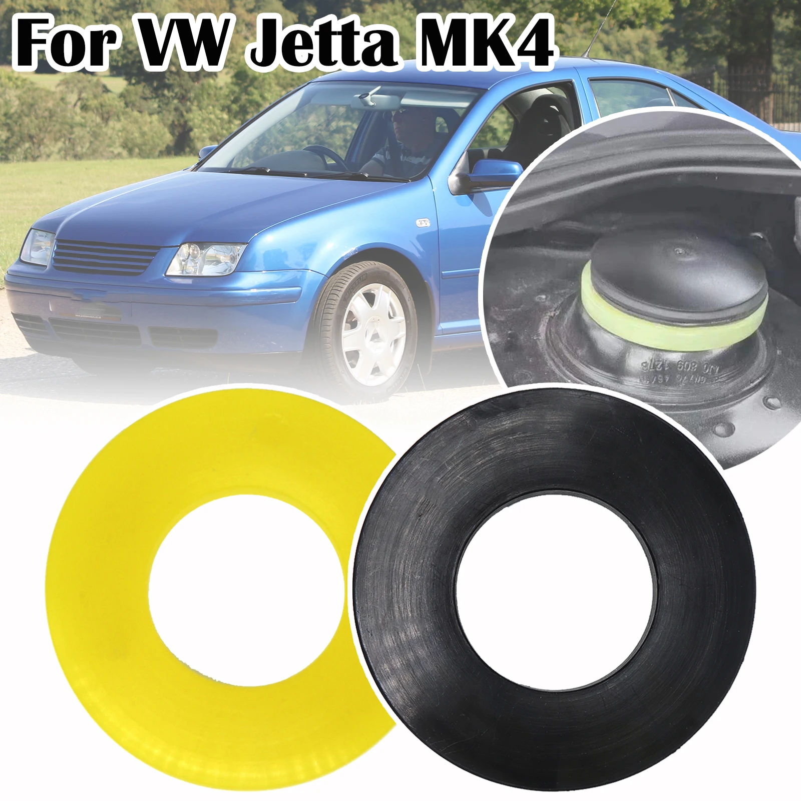 

Front Strut Top Mount Tower Gaps Suspension Shock-Absorbing Rubber Bushing Bearing Washer Pad For VW Jetta MK4 A3 A5 2005 2006