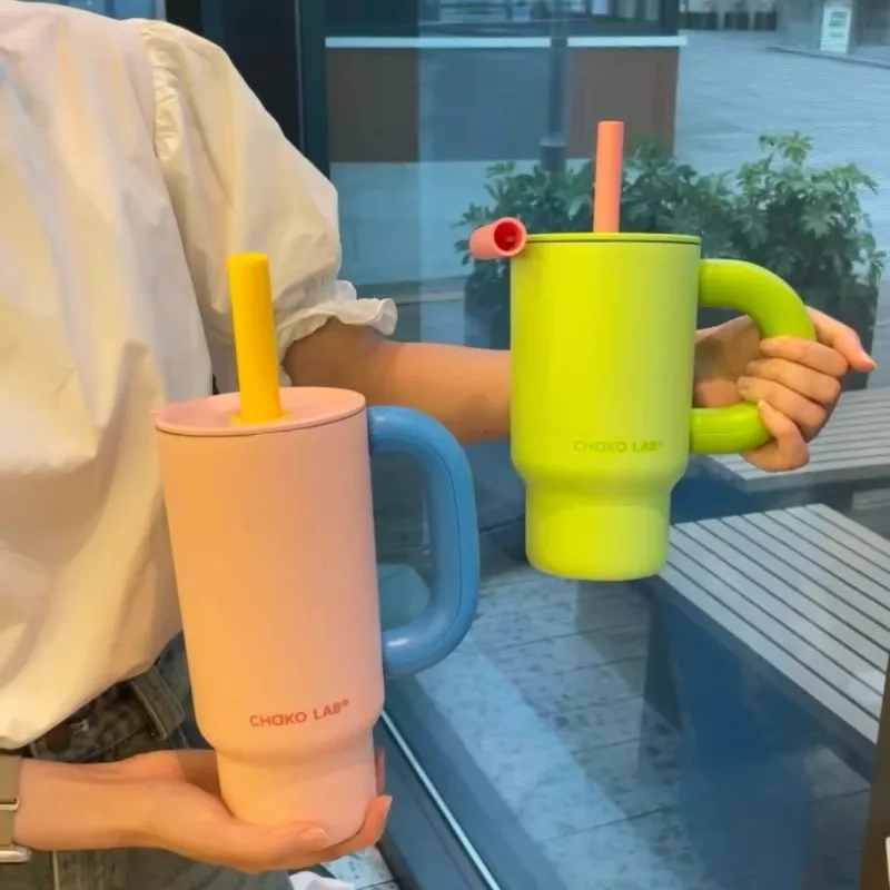 Chakolab and Order Large Capacity Straw Insulated Cup for Girls High Beauty Big Mac Tea Separation Ice King Cup