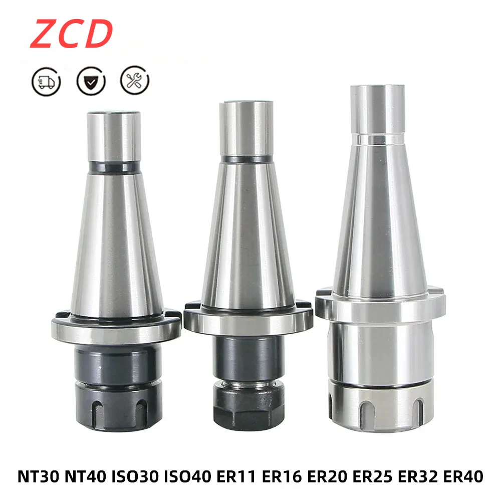 zcd cnc milling machine tool holder nt30 nt40 er11 er16 er20 er25 er32 er40 iso30 iso40 nt er hold collet 424 01