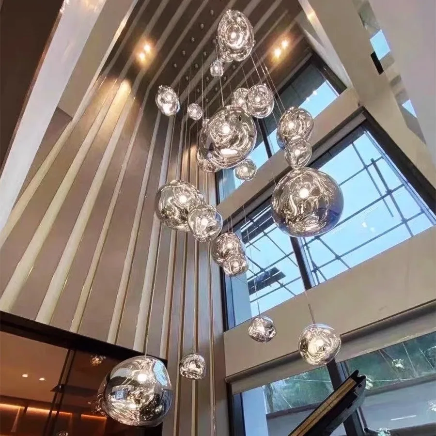 Lampada a sospensione moderna in vetro Nordic LED Lava lustro Sala da pranzo Soggiorno Armadi Decorazioni per la casa Lampade a sospensione Lampadario a soffitto