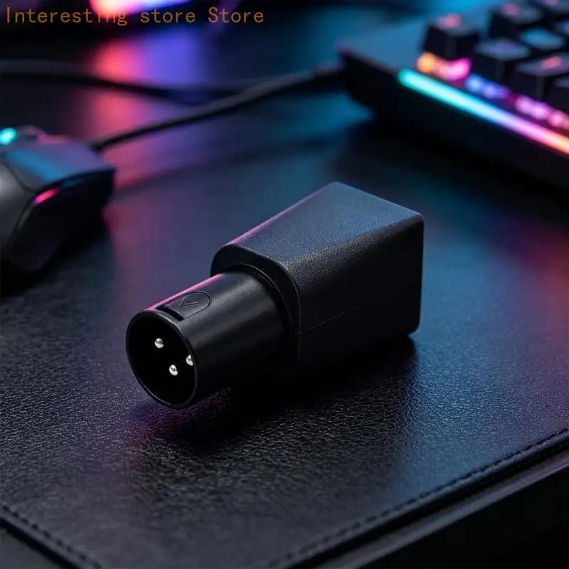 Konvertierungskupplung RJ45 auf 3-poligen Stecker mit schwarzem Gehäuse für Kabelarbeiten 55KC – Detail 3