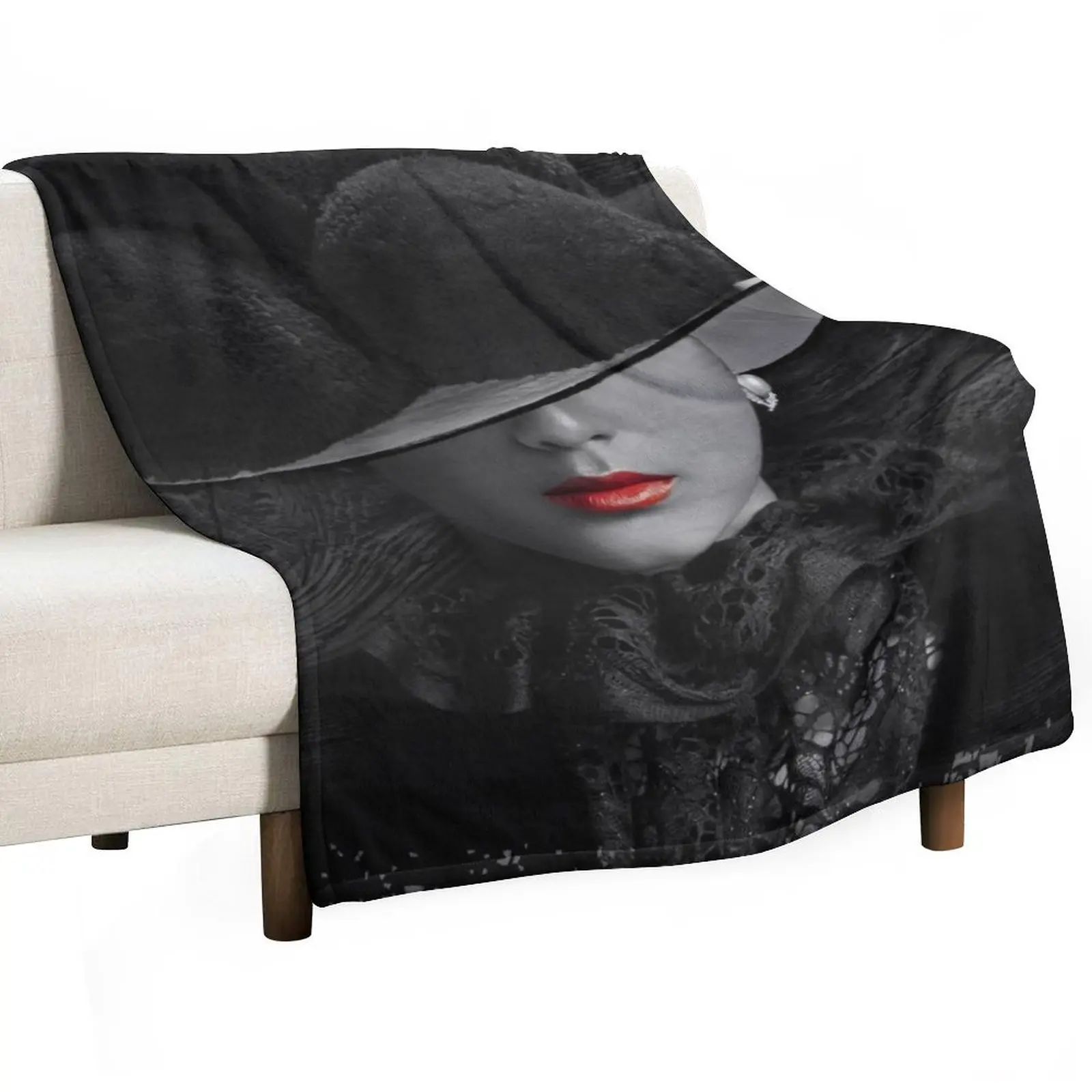 Black Forest Lady Mystic 5.0 Throw Blanket Quilt Travel Heavy Soft Plaid Luxury Thicken Flannel Fabric Blankets