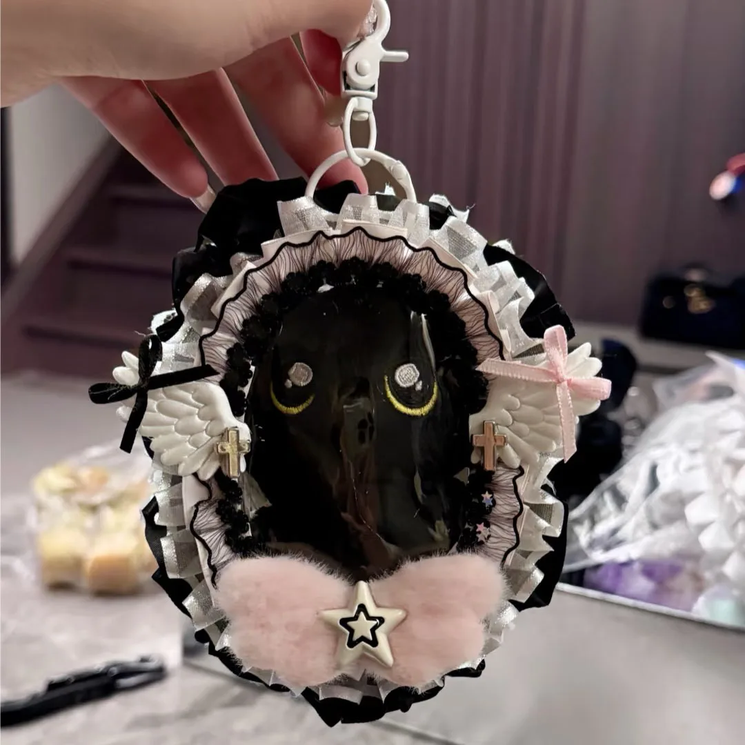 10cm Doll Out Bag Dustproof Hanging Bag with Keychain Box Case Storage Case Gift for Plush Dolls Cartoon Dolls