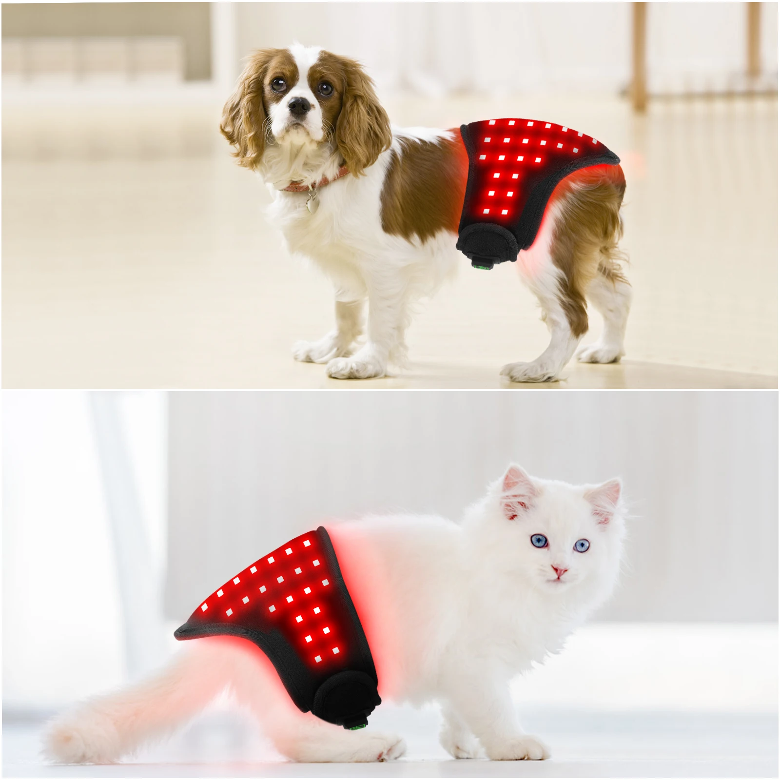 Sunglor 660NM 850NM Handheld LED Wrap Dog Cat Pet Care Red Light Therapy Belt for Body