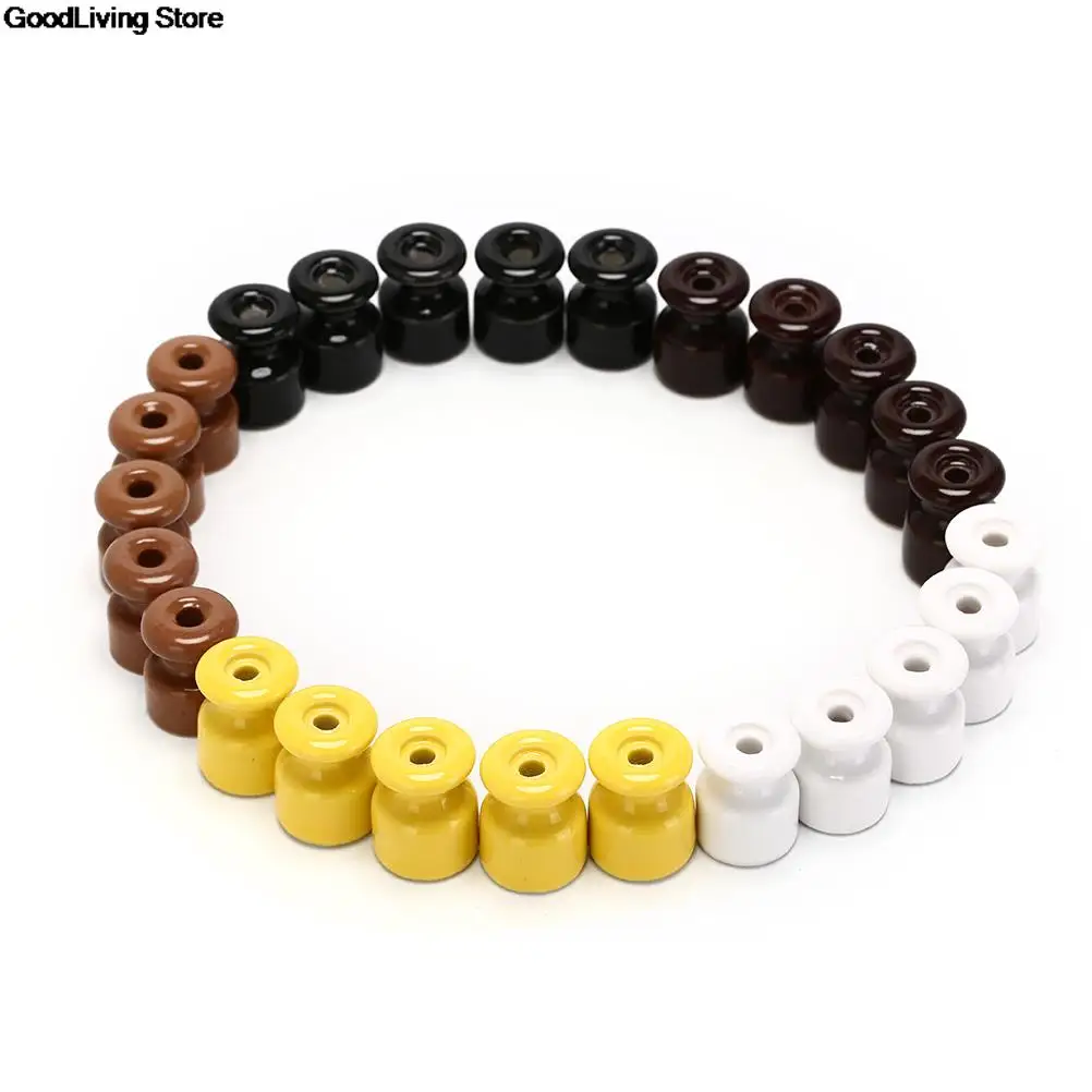 5pcs/lot for Wall Wiring High Frequency 5 Colors Electric Porcelain Ceramic Insulator Ceramic Insulators Porcelain Insulator