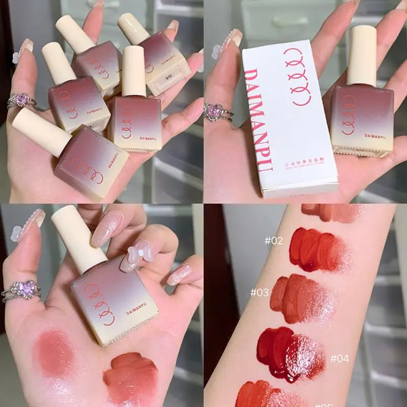 Liquid Lipstick Lips Makeup 5 Colors Moisturizing Lip Glaze Cosmetics Lip Gloss Waterproof Lip Tint Mud Jelly Lipgloss