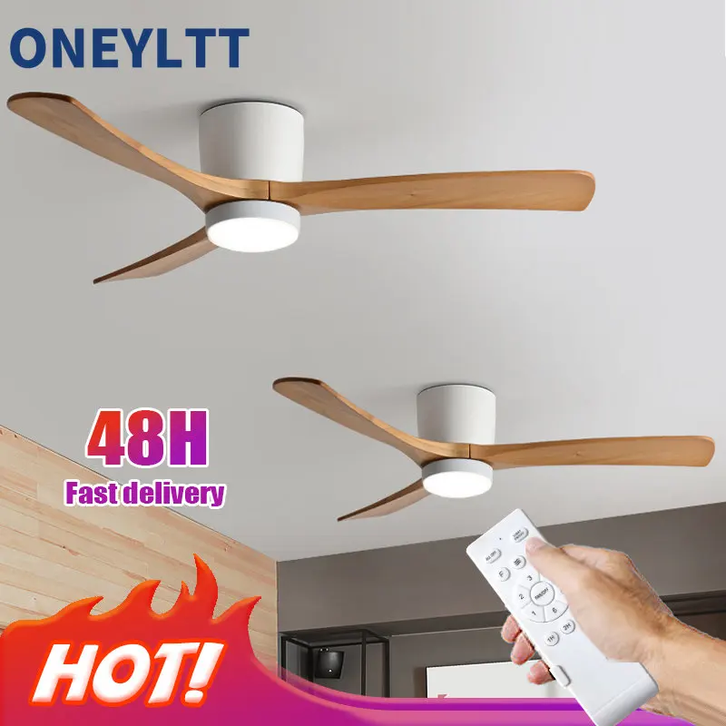 

48.52inch modern led wood ceiling fan with remote control fans chandelier decorative ceiling fan with light