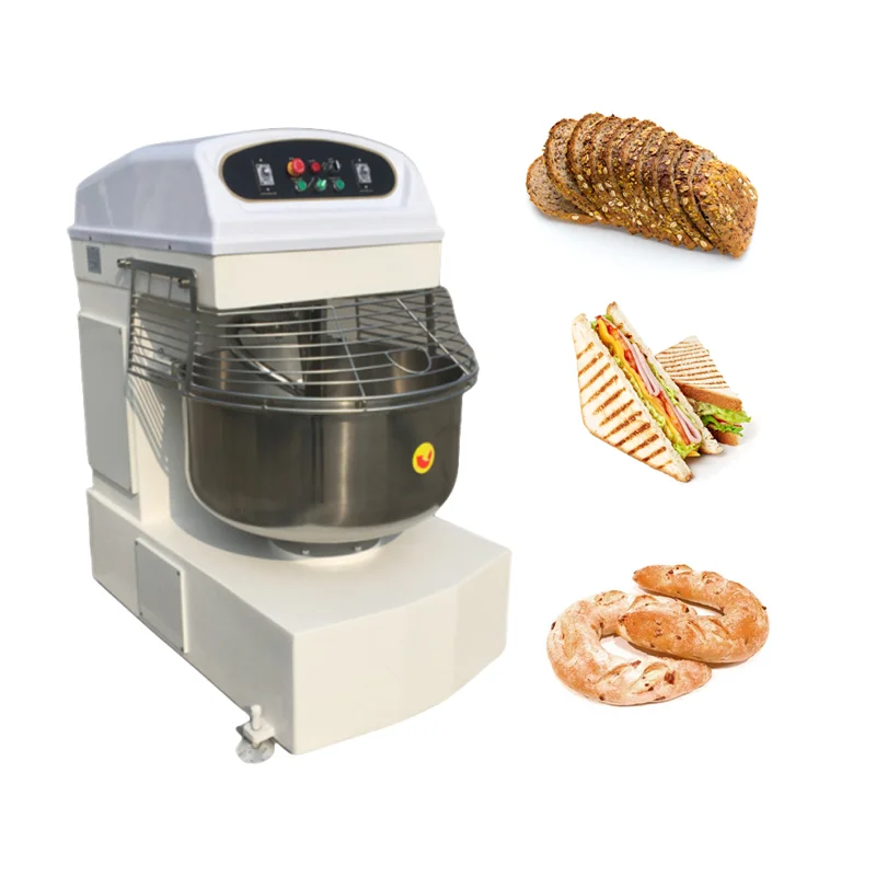 เครื่องนวดแบบเกลียวสำหรับการค้าเครื่อง pengaduk adonan ขนมปังไฟฟ้าความจุสูง240L mesin aduk adonan ความเร็วสองเท่า