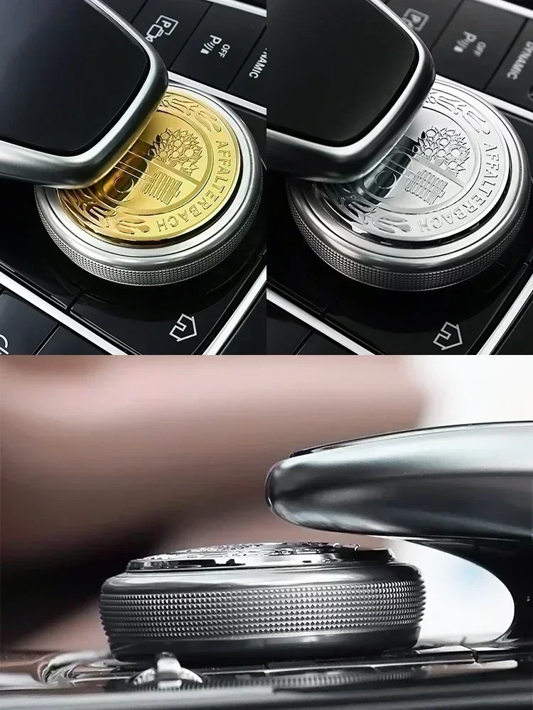 1pc 48mm Car Central Control Multimedia Knob Cover Sticker For Mercedes Benz AMG GLC GLE CLA GLA W205 W211 W213 Car Accessories
