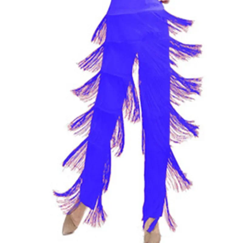 2025 子供ラテンダンスフリンジズボン女の子現代社交ダンス長ズボンダンスウェアパフォーマンス衣装子供のための