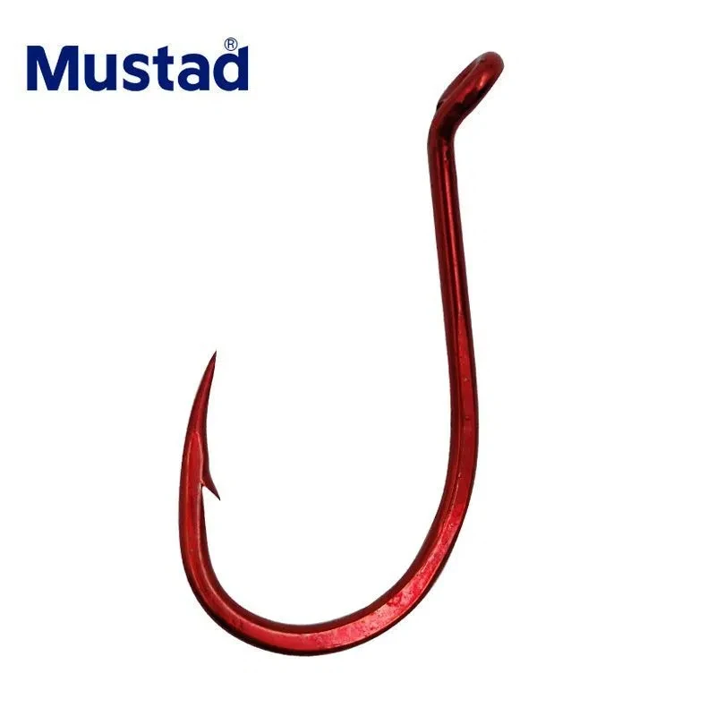 

Оригинальные рыболовные крючки Mustad 92554, рыболовные крючки Olecranon с бородкой, искусственная морская рыба, рыболовные снасти с одним крючком