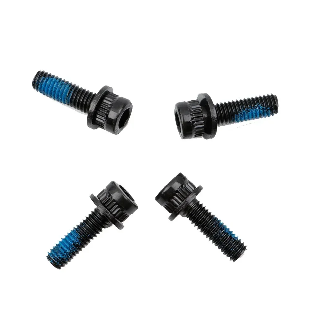 4Pcs M6x18mm Bicycle Hydraulic Disc Brake Screw Carbon Steel Mountain Bike Oil Brake Caliper Fixing Screw Bolt Bike Accessories